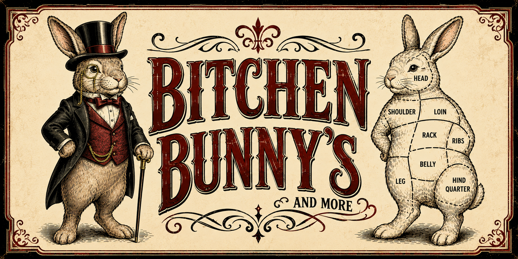Bitchen Bunny's and More vintage banner